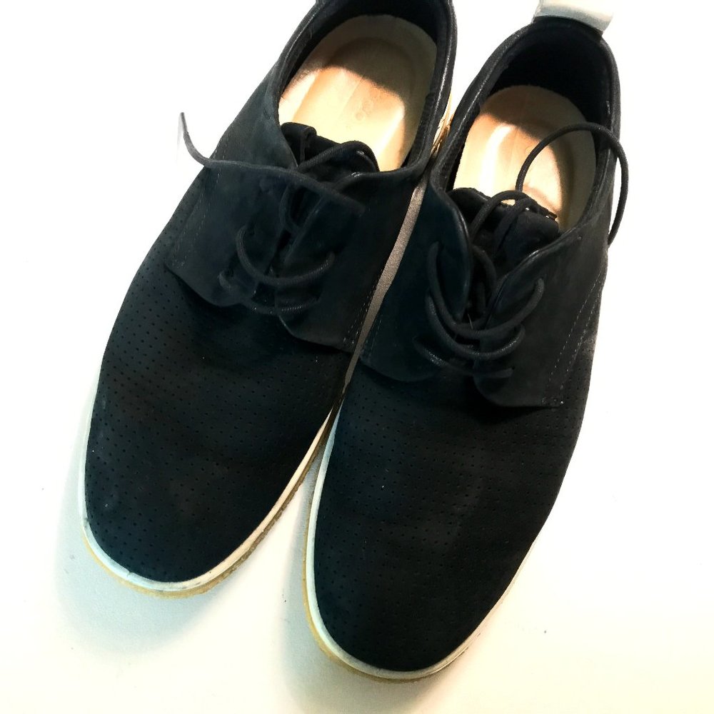 Ecco Crepetray Tie Oxford Unisex size 9 - Black Nubuck leather